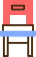 Chair Color Filled Icon vector