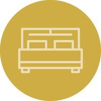 Bed Line Multi color Icon vector
