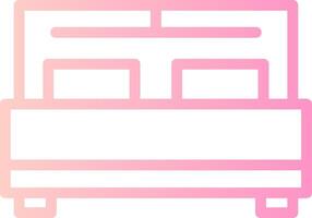 Bed Linear Gradient Icon vector