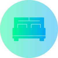 Bed Gradient Circle Icon vector