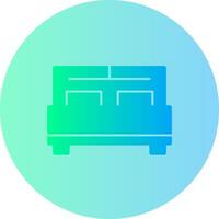 cama degradado circulo icono vector