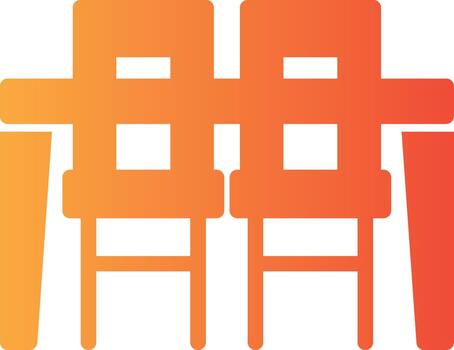comida mesa sólido multi degradado icono vector