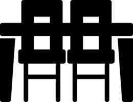 Dining Table Glyph Icon vector