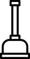 Plunger Line Icon vector