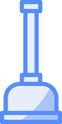 Plunger Line Filled Blue Icon