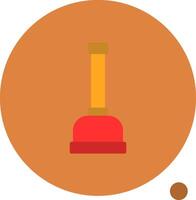 Plunger Flat Shadow Icon vector