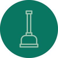 Plunger Line Multi color Icon vector