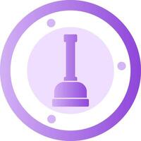 Plunger Glyph Gradient Icon vector