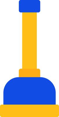 Plunger Flat Two Color Icon