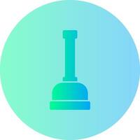 Plunger Gradient Circle Icon vector