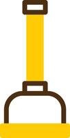 Plunger Yellow Lieanr Circle Icon vector