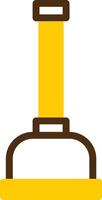 Plunger Yellow Lieanr Circle Icon vector