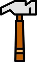 Hammer Line Filled Icon vector