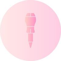Screwdriver Gradient Circle Icon vector