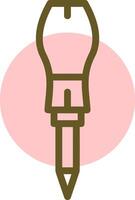 Screwdriver Linear Circle Icon vector