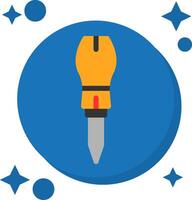 Screwdriver Tailed Color Icon vector