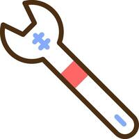 Wrench Color Filled Icon vector