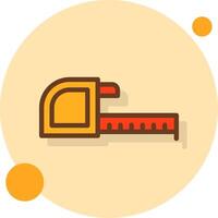 Tape Measure Filled Shadow Circle Icon vector