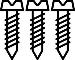 Screws Line Icon vector