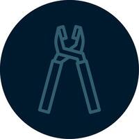 Pliers Line Multi color Icon vector