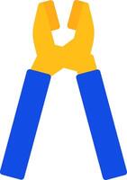 Pliers Flat Two Color Icon vector