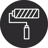 Paint Roller Inverted Icon vector