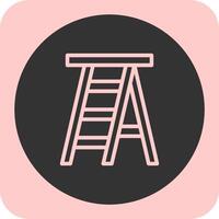 Ladder Linear Round Icon vector