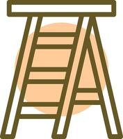 Ladder Linear Circle Icon vector