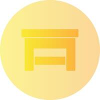 Step Stool Gradient Circle Icon vector