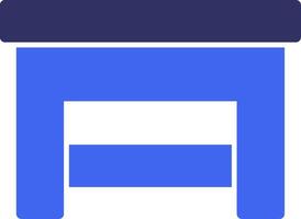 Step Stool Solid Two Color Icon vector