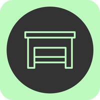 Step Stool Linear Round Icon vector