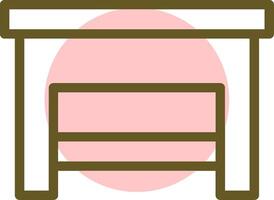 Step Stool Linear Circle Icon vector