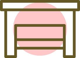 Step Stool Linear Circle Icon vector