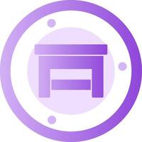 Step Stool Glyph Gradient Icon vector