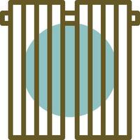Curtains Linear Circle Icon vector