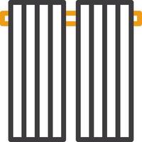 Curtains Line Circle Icon vector