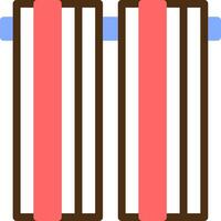 Curtains Color Filled Icon vector