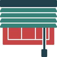 Blinds Glyph Two Color Icon vector