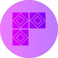 Tiles Gradient Circle Icon vector