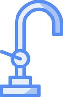 Faucet Line Filled Blue Icon vector