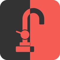 Faucet Red Inverse Icon vector