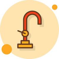 Faucet Filled Shadow Circle Icon vector