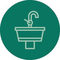 Sink Line Multi color Icon vector