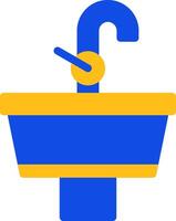 Sink Flat Two Color Icon vector