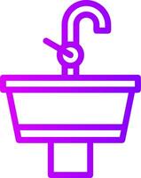 Sink Linear Gradient Icon vector