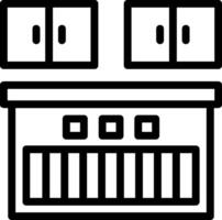 Countertop Line Icon vector