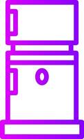 Refrigerator Linear Gradient Icon vector