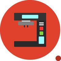 Coffee Maker Flat Shadow Icon vector