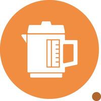 Kettle Glyph Shadow Icon vector