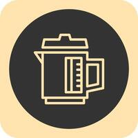 Kettle Linear Round Icon vector